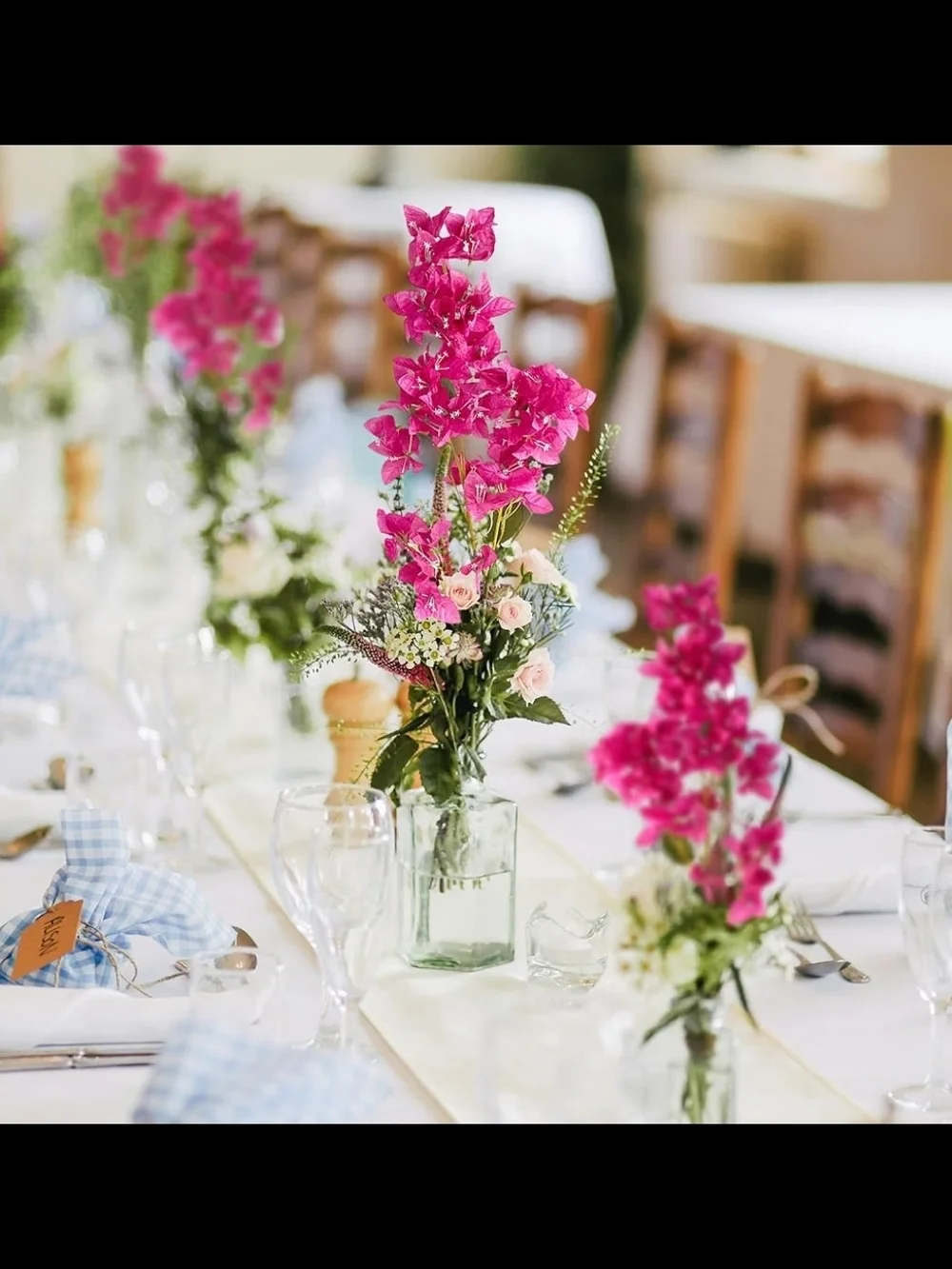 Bright Pink Faux Bougainvillea Stem - Home Accents